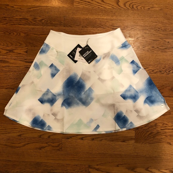 Puma Pants - Puma golf skort, Large, blue & white, with pockets